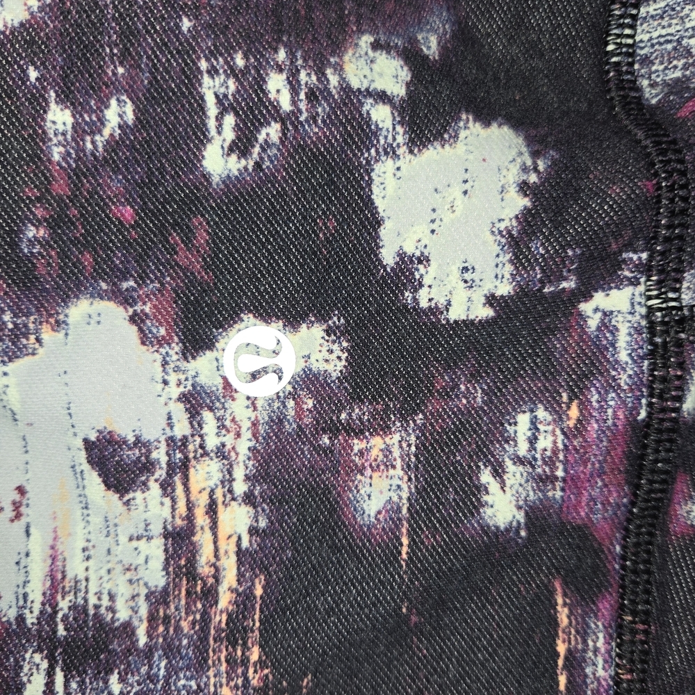 lululemon athletica Black, Purple & White Abstract Print Leggings - Picture 4 of 4